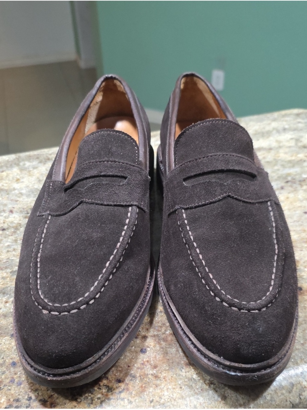 Meermin espresso brown suede superbuck loafers like new! - Picture 5 of 13
